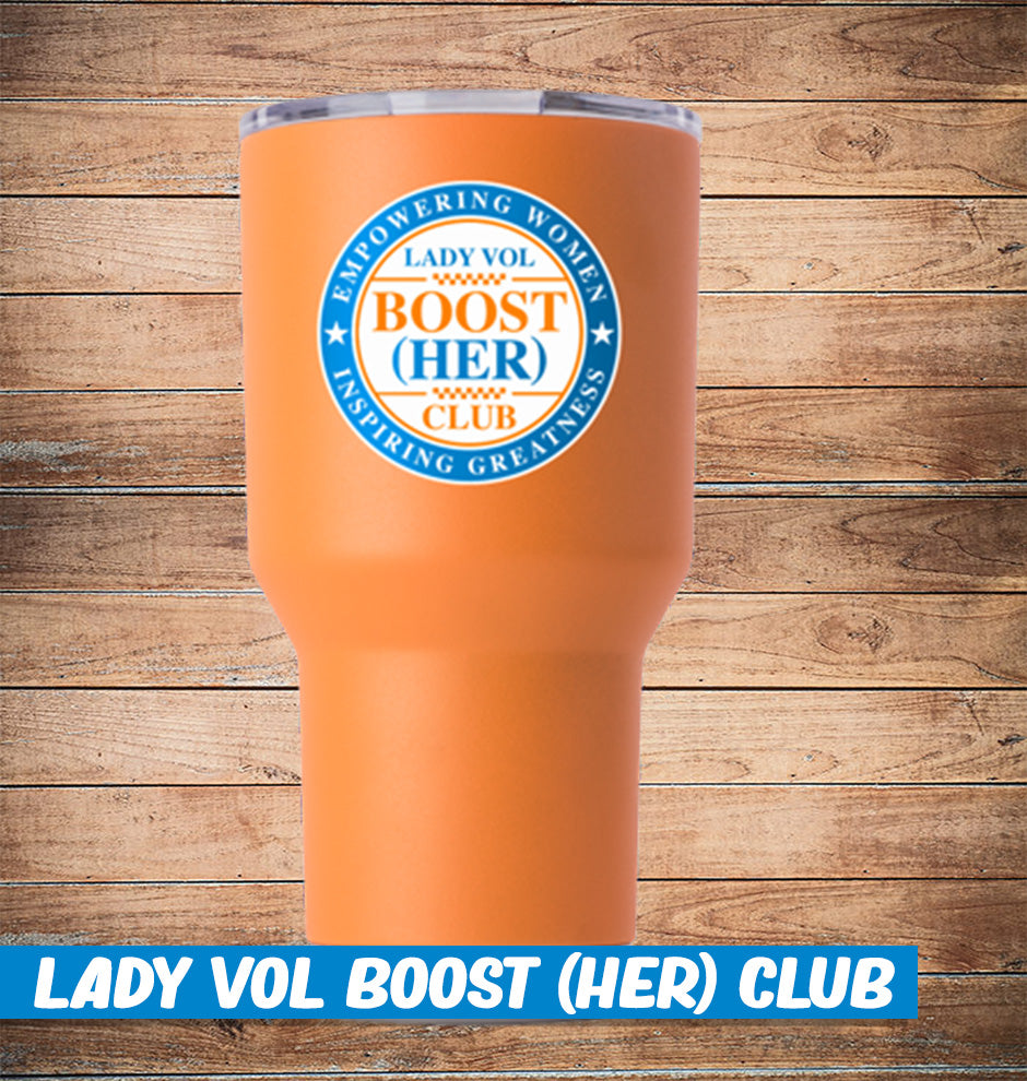 Lady Vol Boost (HER) Club Logo 20 oz Orange Stainless Tumbler –  lady-vol-boost-her-club