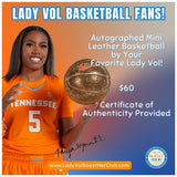 * Lady Vol (NIL) Autographed Mini Basketballs