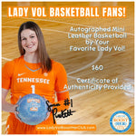 * Lady Vol (NIL) Autographed Mini Basketballs